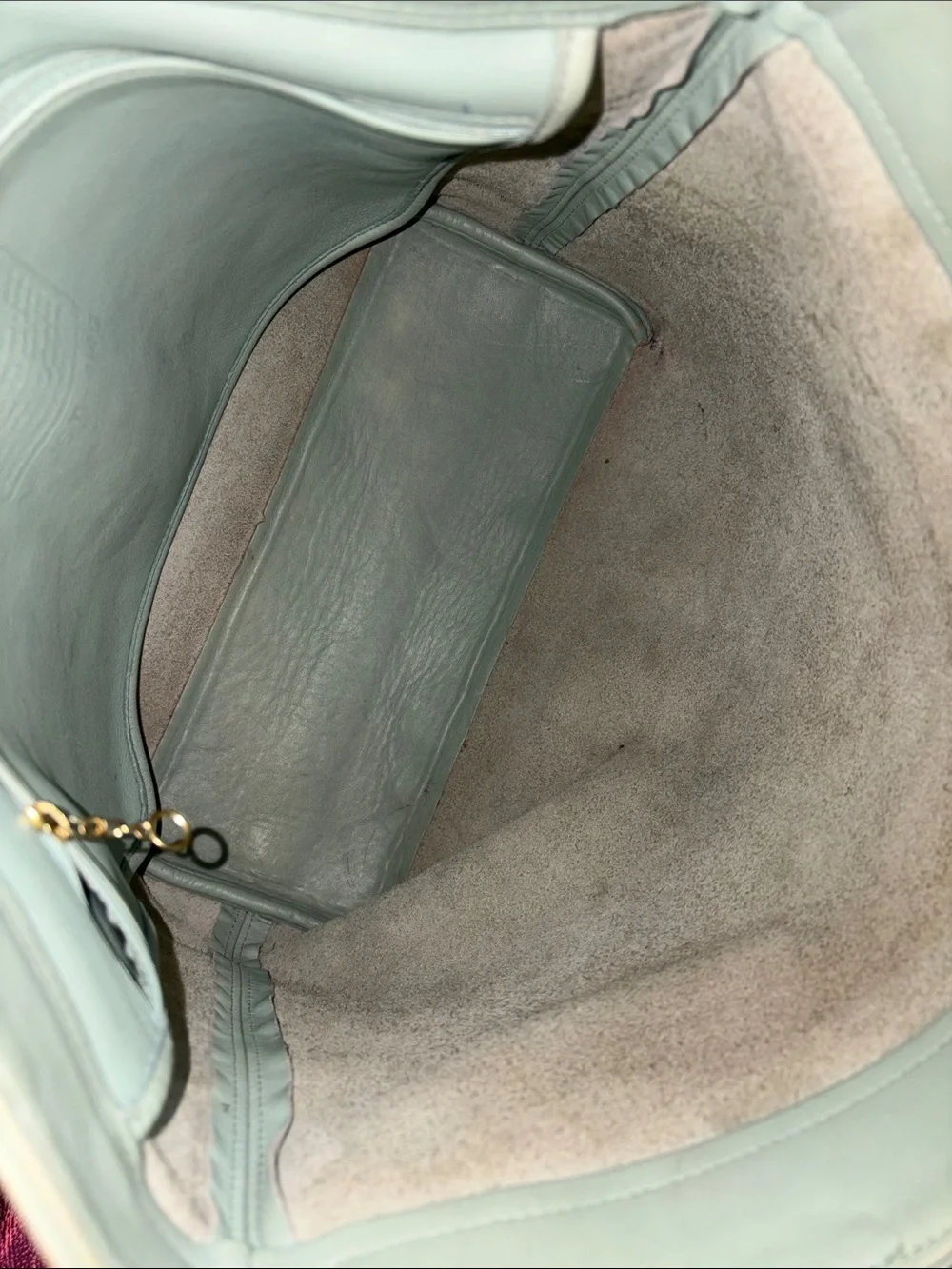 Vintage Coach 4140 light green tote